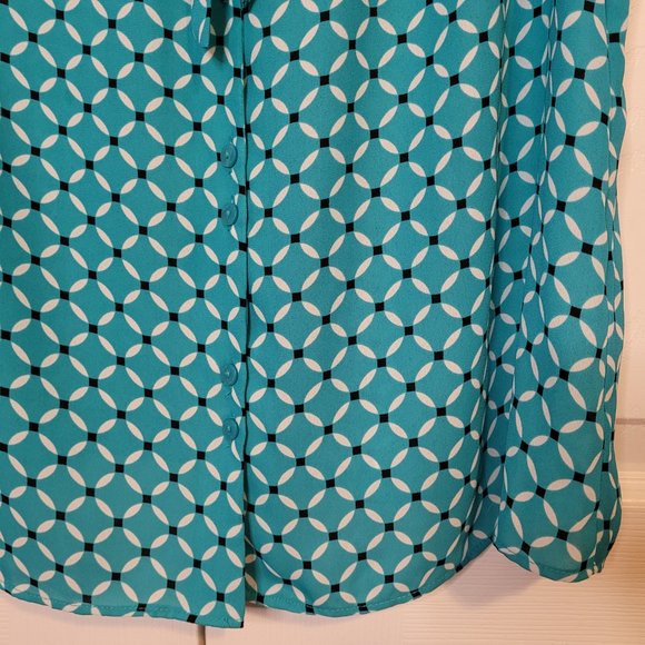 🍂 Worthington Blouse Geometric Print - Picture 4 of 7
